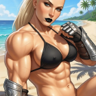 Джоана на пляже