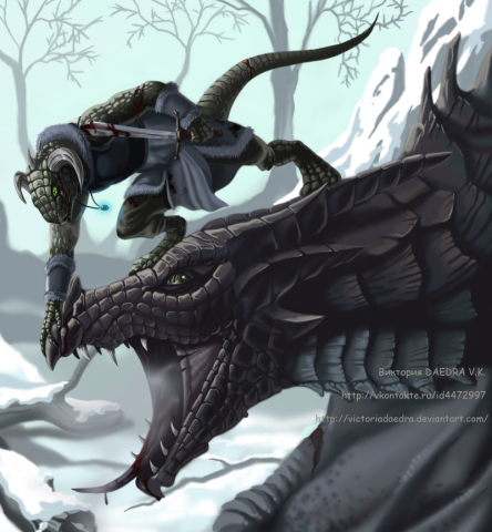 Skyrim  Dovahkiin and Dragon