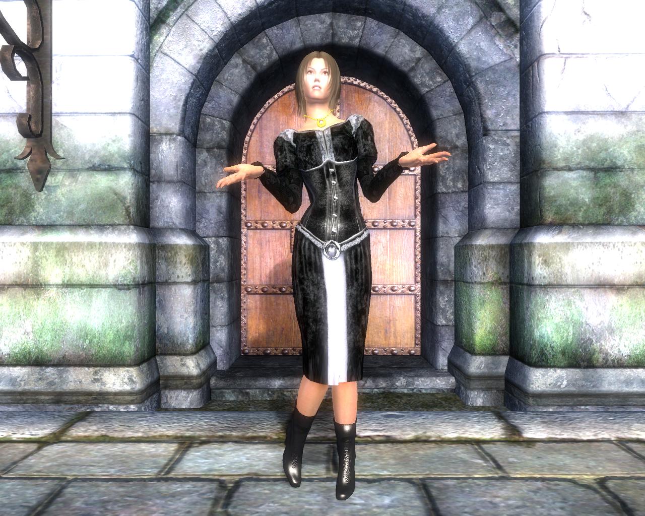 UFF Black Courtesan Dress