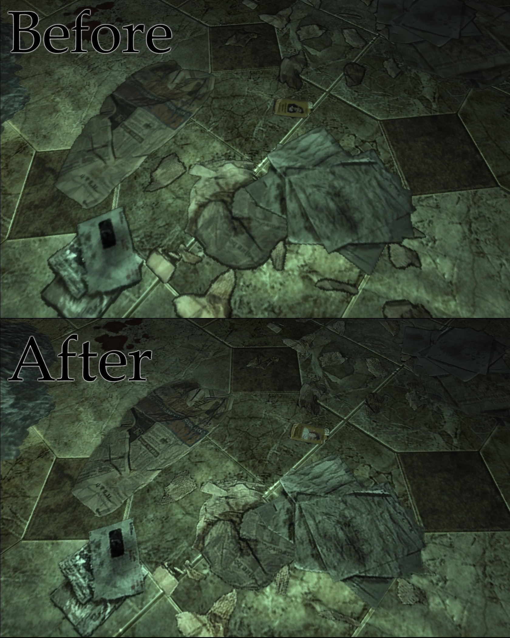 Better street litter texture