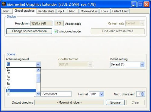 Подробнее о "Morrowind Graphic Extender (MGE)"