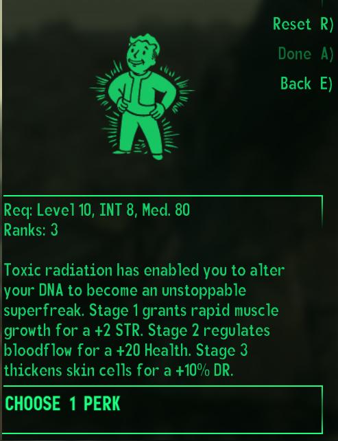 Genetic Freak Perk