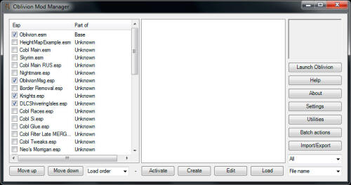 Подробнее о "Oblivion Mod Manager (OBMM)"