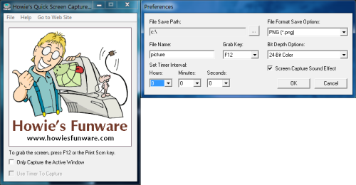 Подробнее о "Howie's Quick Screen Capture Tool"