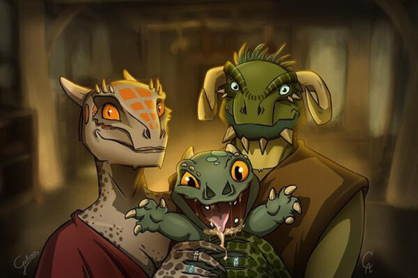 The Happy Argonian Family