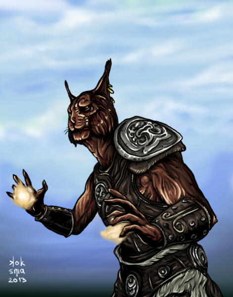 Khadjit adventurer in Skyrim