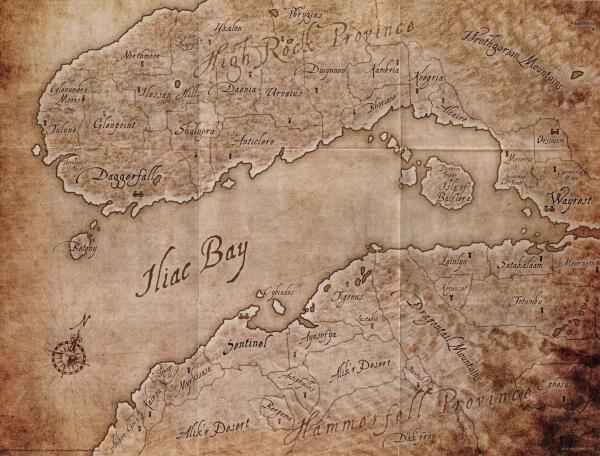 Daggerfall Map from TES Anthology Edition