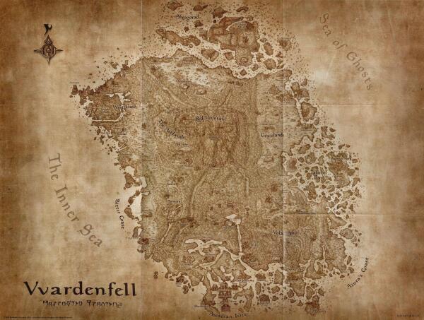 Morrowind Map from TES Anthology Edition