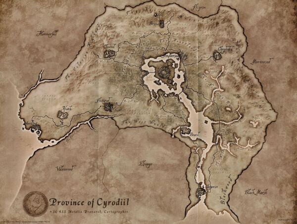 Oblivion Map from TES Anthology Edition