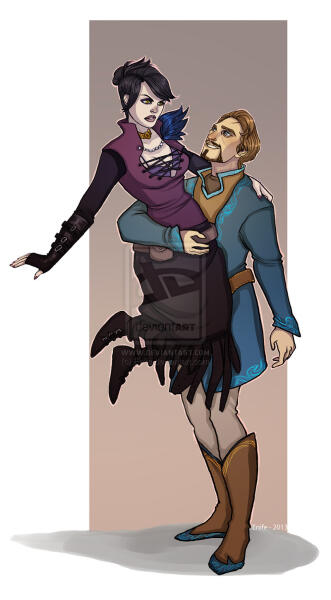 Edric Cousland with Morrigan