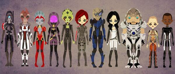 Mass Effect 2 - Paper Dolls