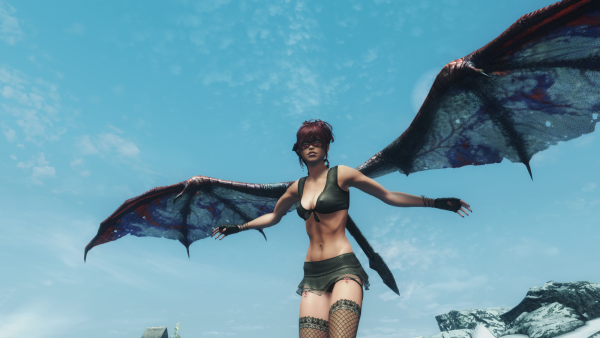 It's a magical girl, flying in the sky!