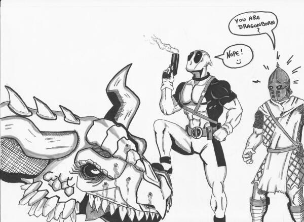 Deadpool vs Skyrim