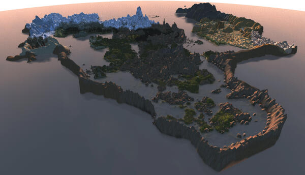 Arktwend Land - Aerial view  - Morning