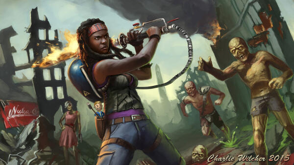 Michonne and The Shish Kabob