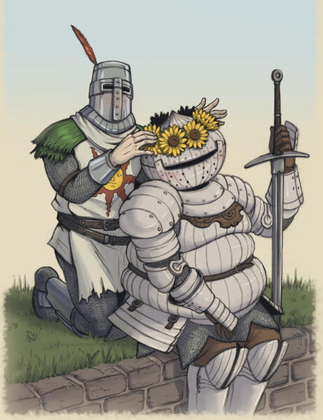 Solaire of Astora and Siegmeyer of Catarina