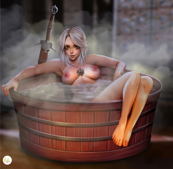 Ciri at the Bath House (Nude)
