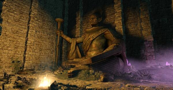 Enderal. Огромные статуи божеств, внешне напоминающие образ Шивы