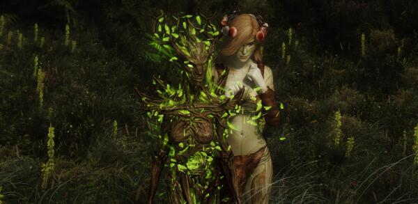 Dryad and forest