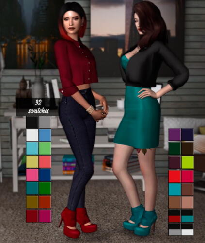 Подробнее о "Art-Sims Natacha Marro Mint Court Shoes Conversion by Astya96"