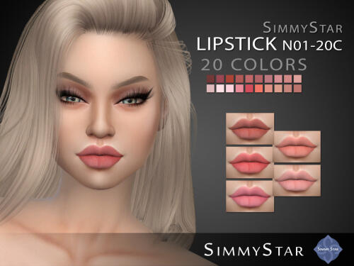 Подробнее о "20  цветов помады от SimmyStar"