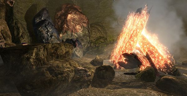 the cave is inhabited by the giants