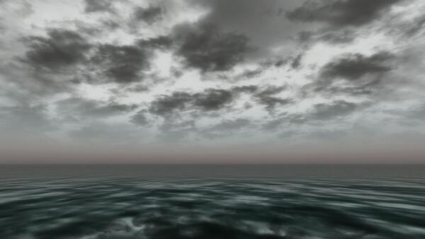 Тучи, море, горизонт