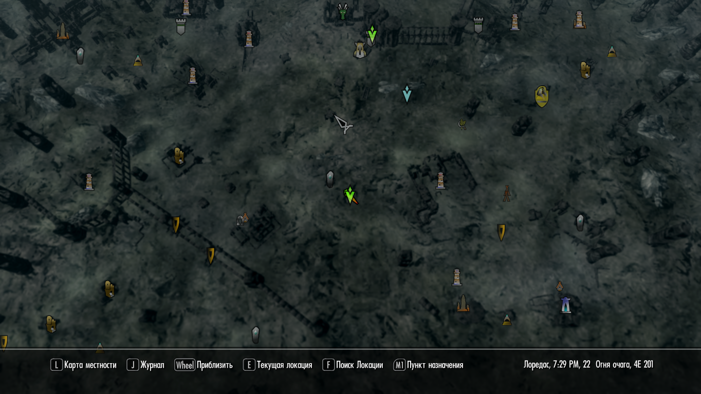 Новые отметки на карте для DLC Dawnguard
