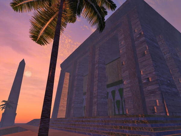 Temple at sunset