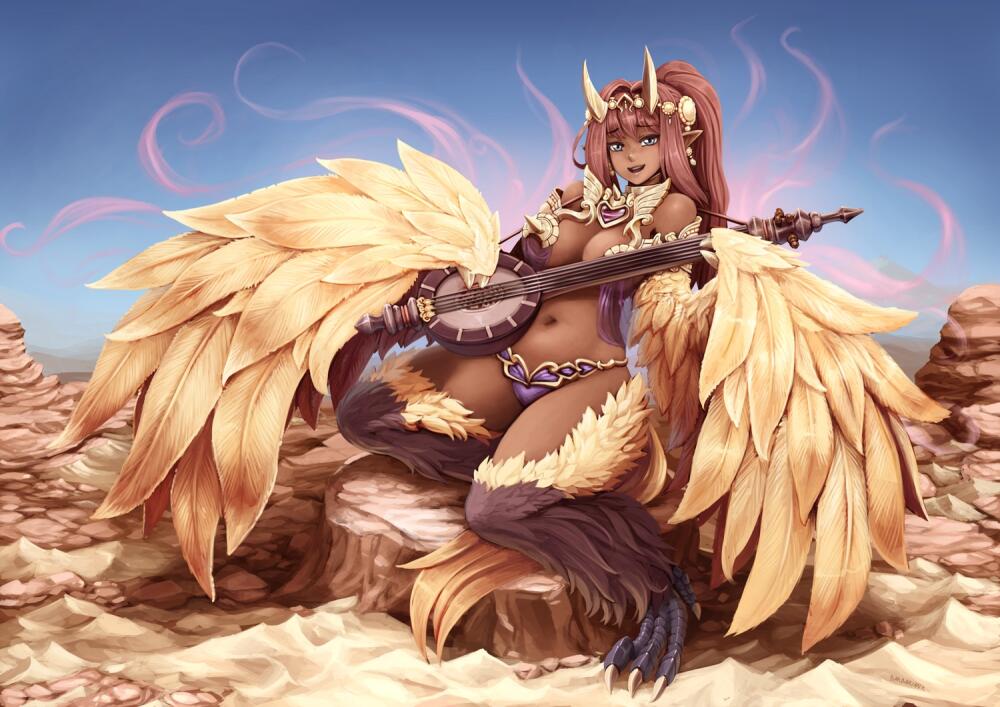 yande.re%20351145%20sample%20barbariank%20bikini_armor%20cleavage%20monster_girl%20pointy_ears%20wings.jpg.jpeg