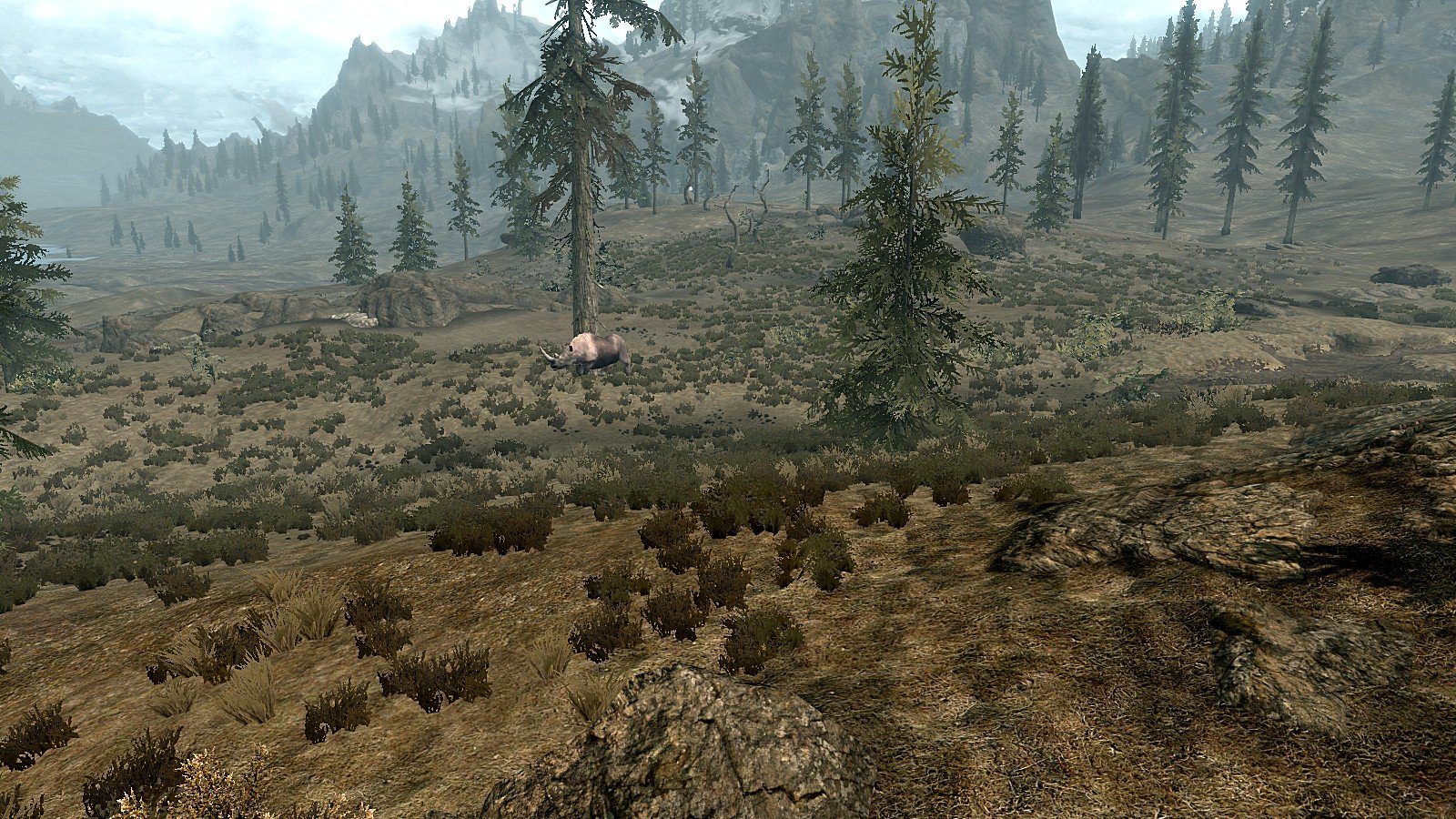 Переработка ландшафта тундры / Tundra landscape rework Skyrim LE