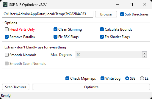 SSE NIF Optimizer