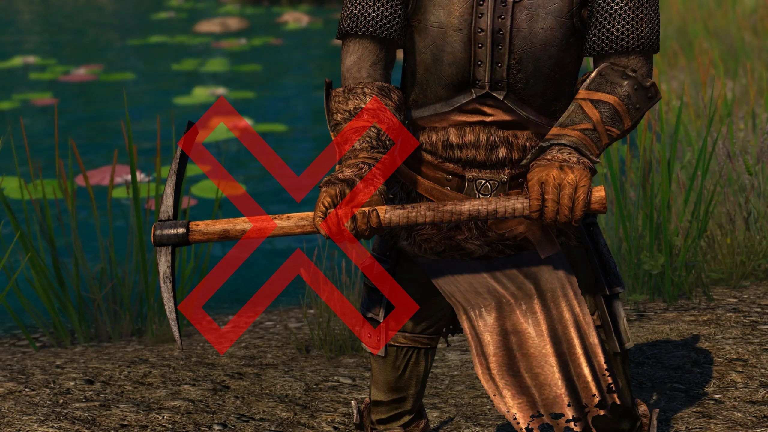 No Axe or Pickaxe required